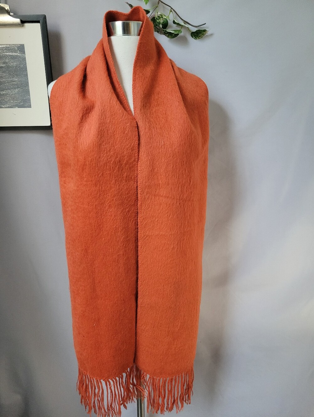 Capchatex Alpaca Fringe Scarf Peru Orange
